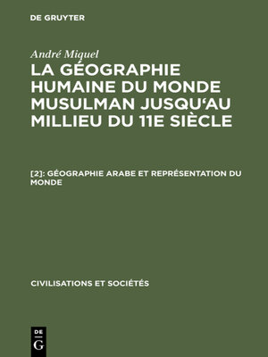 cover image of Géographie arabe et représentation du monde